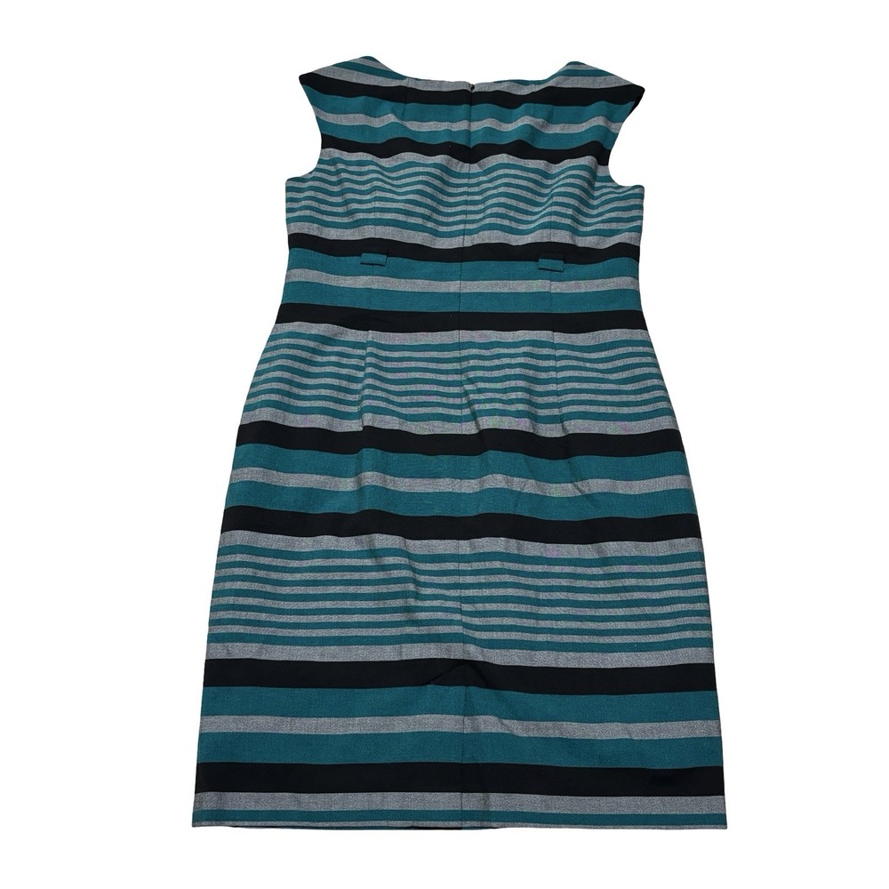 Calvin Klein Women's Striped Lined Sleeveless Sheath Dress Size 10 - 20x39 - Picture 2 of 7